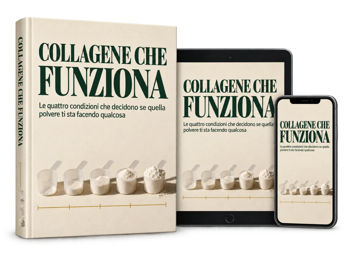 La guida Collagene Che Funziona: libro, tablet e telefono